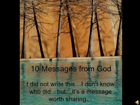 10 Messages From God