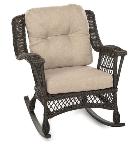 China modern outdoor patio rocking chair set wicker. Bayou Breeze Hailey Rocking Chair with Cushions | Garden ...