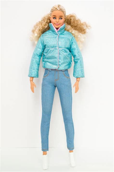 barbie coat down jacket jacket for barbie winter coat etsy