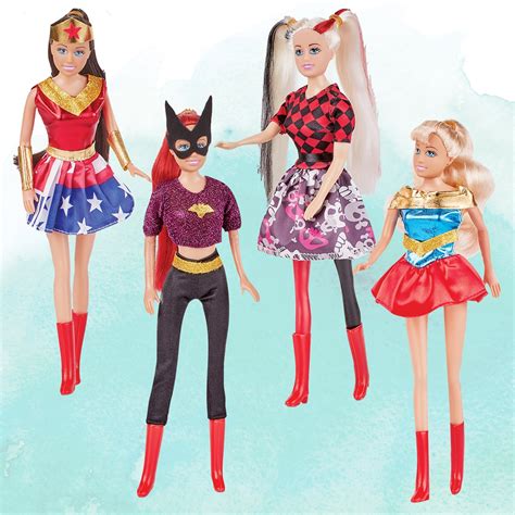 Superhero Dolls Set Of 4 With 8 Outfits Collections Etc