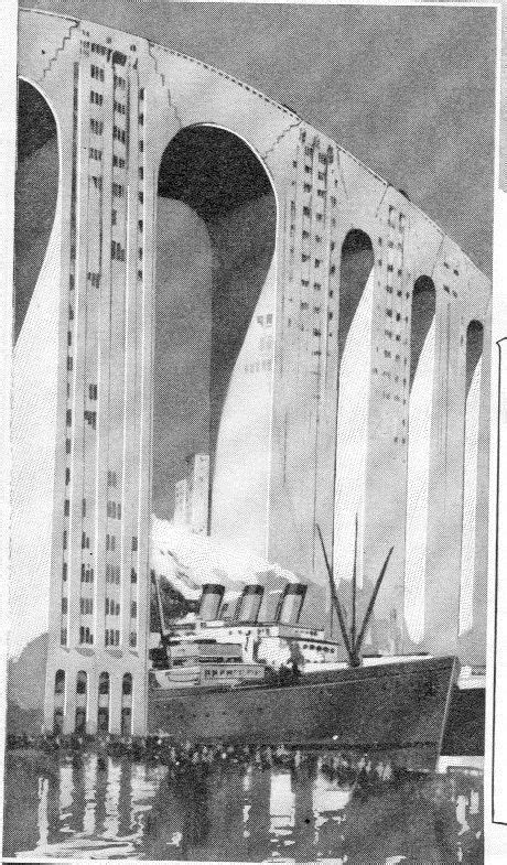Future Skyscraper Bridge Appeared In The May 1928 Volume Of Popular