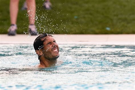 Video Rafael Nadal Celebrates Barcelona Open Win With Swimming Pool