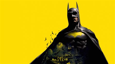 Batman In Yellow Background 4k Hd Batman Wallpapers Hd