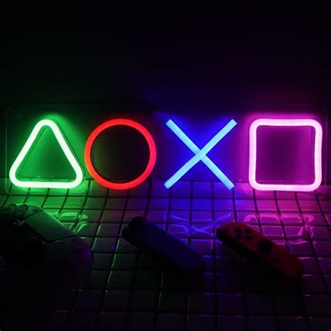 Gaming Neon Lights Signs For Playstation Icon Bedroom Wall Decor Led