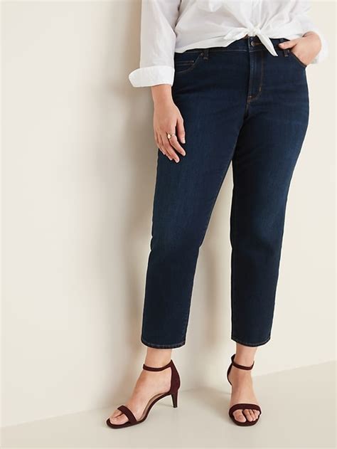 Old Navy Mid Rise Power Slim Straight Plus Size Jeans