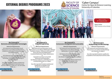 Bsc External Degree Programmes 2022 University Of Colombo