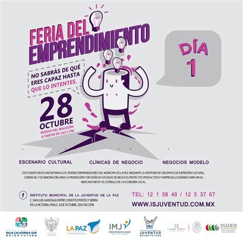Instituto Municipal De La Juventud Invita A La Feria Del Emprendimiento
