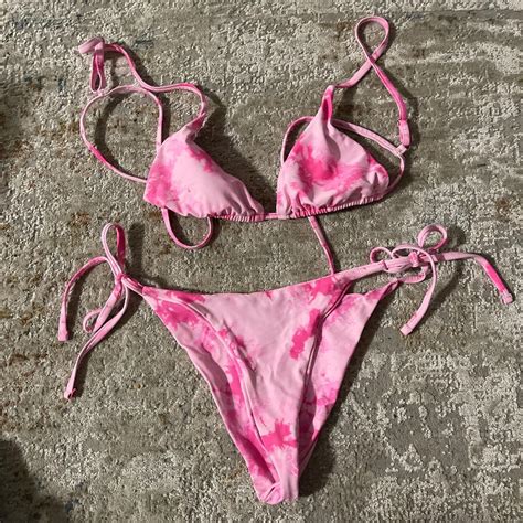 Pink Tie Dye Bikini Depop