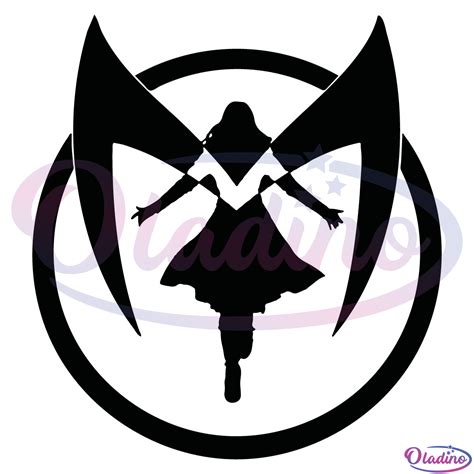 Scarlet Witch Logo Svg Wanda Maximoff Silhouette Svg Marvel Svg