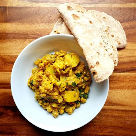 Yellow Split Pea Potato And Cauliflower Dal Recipe Vegetarian