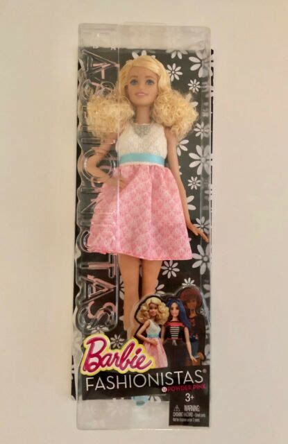 2015 Barbie Fashionistas Doll 14 Powder Pink Blonde Curly Mattel For