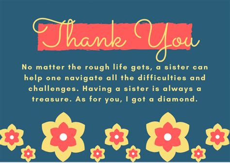 50 Heartfelt Thank You Sister Messages And Quotes