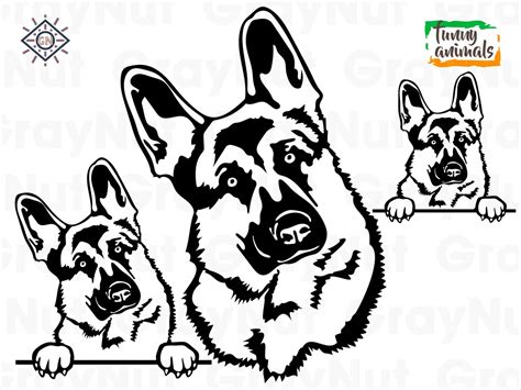 German Shepherd Svg Dog Svg Files For Cricut Animal Dxf Cut Etsy Uk