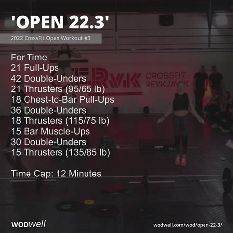 Open 223 Workout 2022 Crossfit Open Workout 3 Wodwell