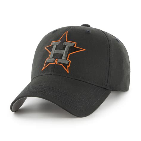 Mens Black Houston Astros Basic Logo Adjustable Hat Osfa