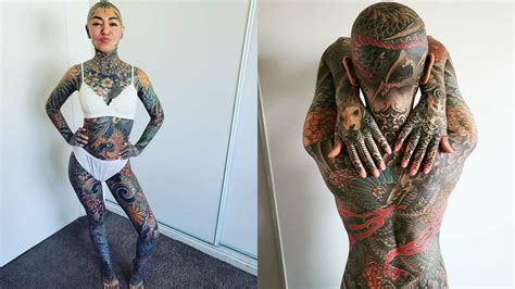 California Woman Spends 36 000 AUD On Tattoos All Over Her Body