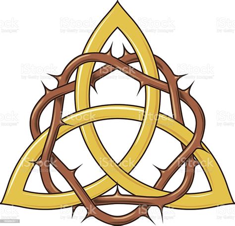 Crown Of Thorns In Trinity Knot Stock Illustration Download Image Now
