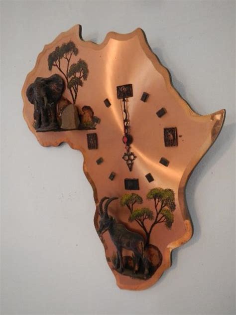 Other Artwork Vintage Copper African Clock Still Made In Salisbury