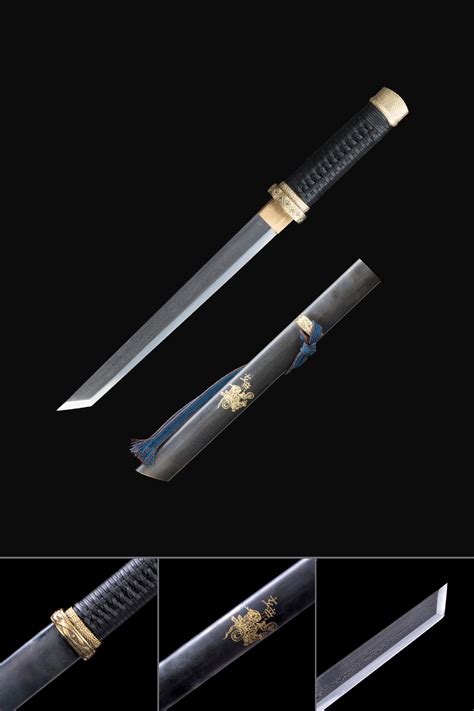 Modern Short Sword Handmade Pattern Steel Real Japanese Short