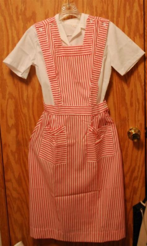 Vintage Candy Striper Uniform Nurse Volunteer Costume Outfit Mint W