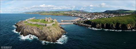 Aerial View Of Peel Castle Isle Of Man 23920