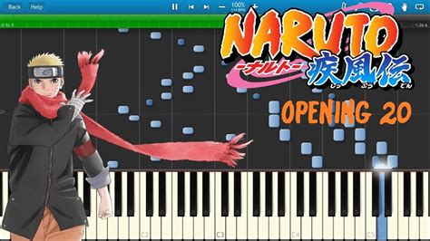 Naruto Shippuden Opening 20 Piano Youtube
