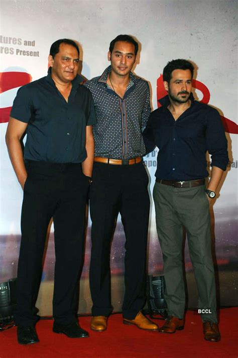 Mohammad Azharuddin With His Son Asaduddin And Bollywood Actor Emraan