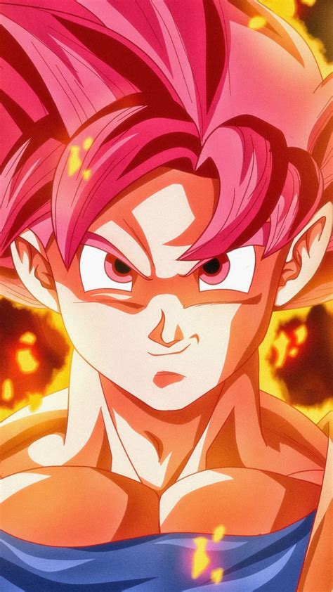 Super Saiyan God Goku Dragon Ball Red Head 720x1280 Wallpaper