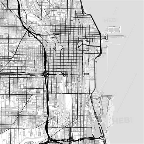 Chicago Map Vector At Collection Of Chicago Map