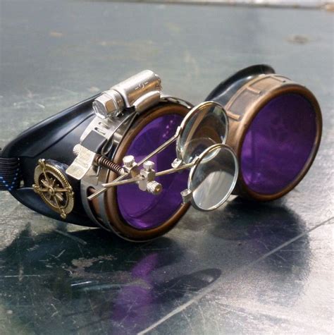 Purple Steampunk Goggles Aesthetic Design Steampunk Goggles And