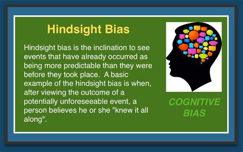 Cognitive Bias Hindsight Bias The Proper Name For Hindsight Is Cognitive Bias