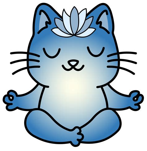 Free Cute Kitty Cat Meditation Yoga 21187708 Png With Transparent