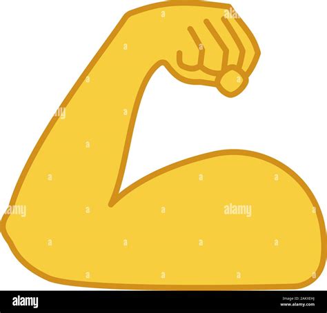Icono De Color Bíceps Flexionado Emoji Fuerte El Músculo Culturismo