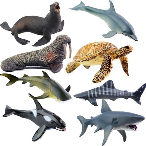 Ocean Animal Model Realistic Emulation Shark Whale Action Figure