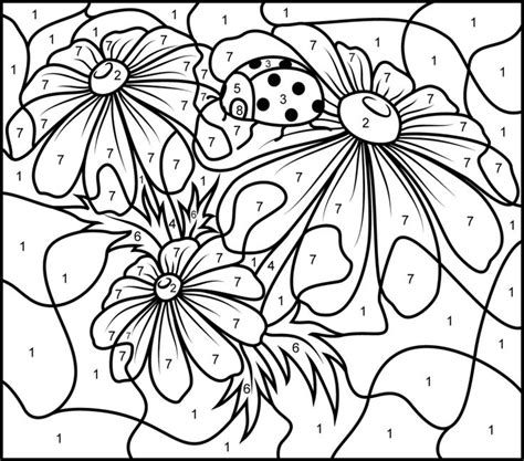 Difficult Color By Numbers Coloring Pages Coloring Home