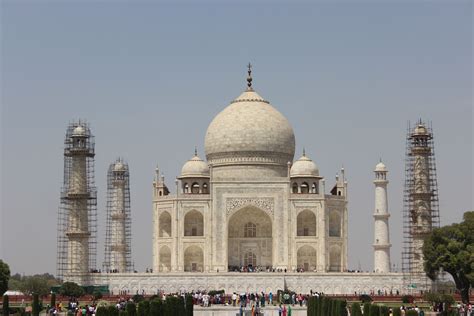 Taj Mahal During Renovation Marble Polishing Taj Mahal Incredible