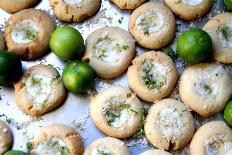 Coconut Key Lime Thumbprint Cookies A Cup Of Sugar A Pinch Of Salt