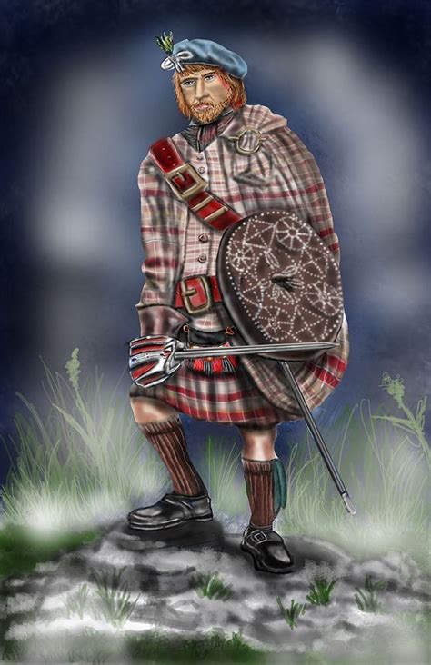 Jacobite Highlander Warrior Circa 1745 From The 1745