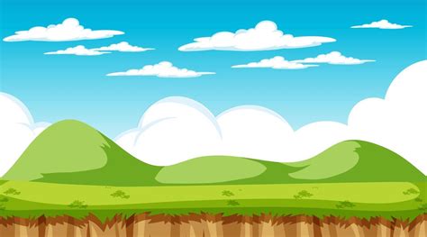 Blank Meadow Landscape Scene At Daytime 2896274 Vector Art At Vecteezy