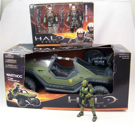 Halo Reach Mcfarlane Toys Warthog Master Chief Unsc Trooper 2 Pack