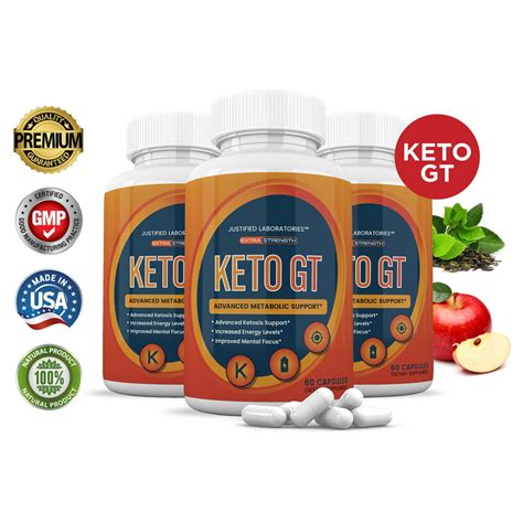 3 Pack Keto Gt Advanced Ketogenic Pills Supplement Includes Gobhb Exogenous Ketones Premium
