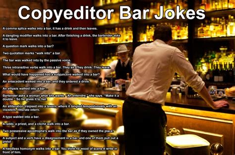 Adam Heine Copyeditor Bar Jokes Bar Jokes Jokes Quotation Marks