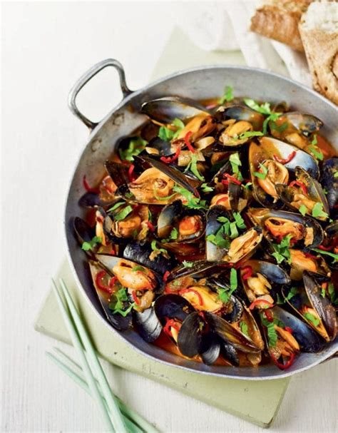 Red Thai Spicy Mussels Recipe Delicious Magazine