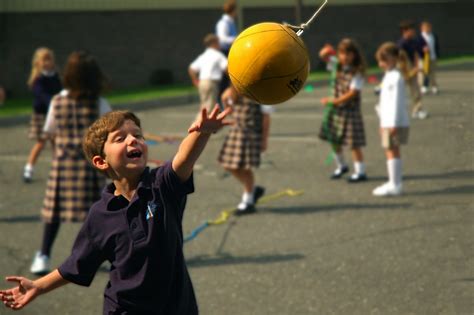 Miss The Ball Kids Playing Teatherball In Recess Alan Flickr