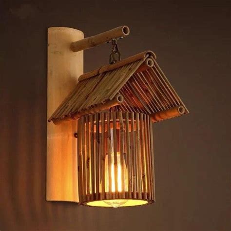 Japanese Bamboo Wall Lamp Style A In 2021 Wall Lamps Diy Wooden