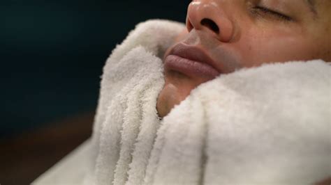 Barber Doing Massage The Black Man Skin After Shaving His Beard Stock Video Footage Storyblocks