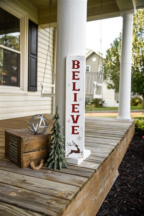 Believe Porch Sign I Believe I Believe Sign I Christmas Porch Sign I
