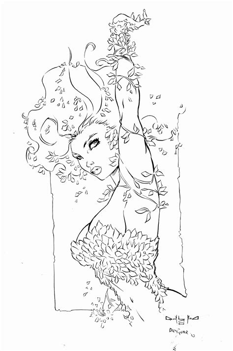 Poison Ivy Coloring Pages Sketch Coloring Page