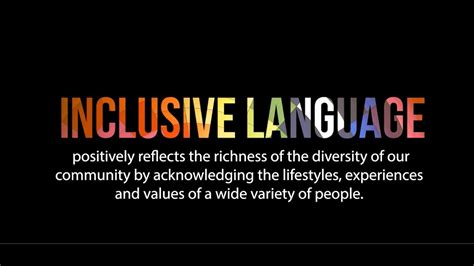 Inclusive Language Guide YouTube