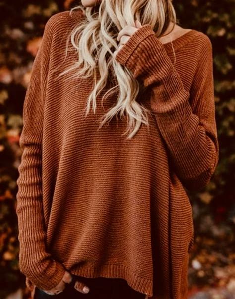 Pinterest Chloedebus Fall Fashion Coats Solid Color Sweater